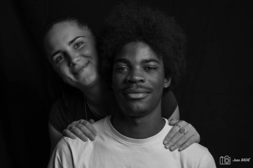 Portrait N&B Louane & Yven